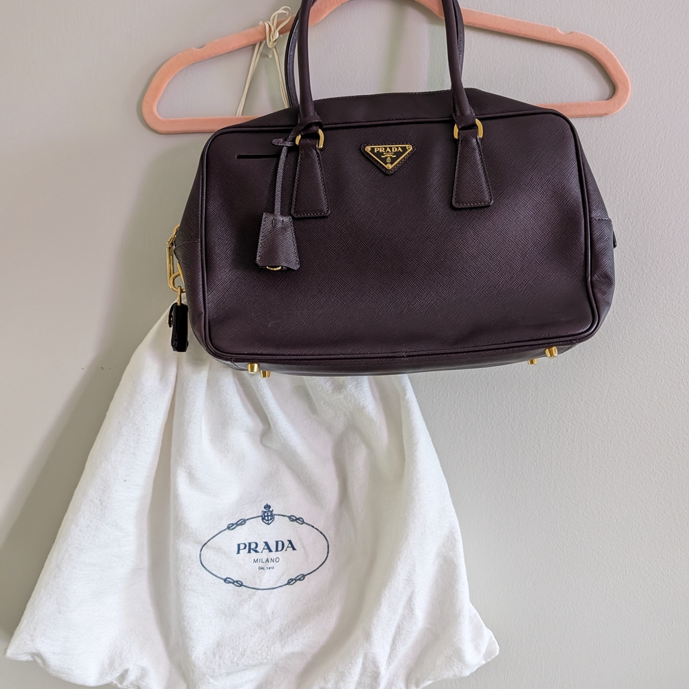 Prada Women's Purple Leather Bag